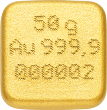 50 g Goldbarren C.Hafner (gegossen)
