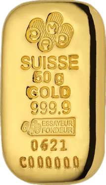 50 g Goldbarren PAMP Suisse (gegossen)