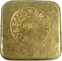 50 g Goldbarren Rothschild (kleiner Prägestempel auf Rundseite)