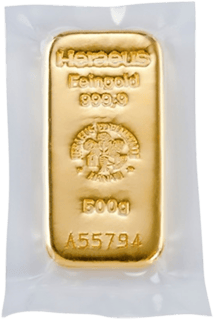 500 g Goldbarren Heraeus (Gussbarren)