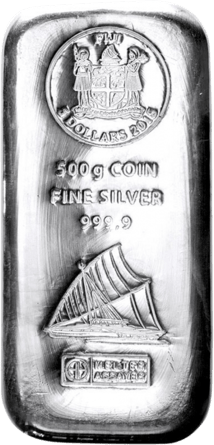 500g Silber Fiji Münzbarren (Argor Heraeus)