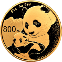 50g Gold China Panda 2019 PP (Polierte Platte | Auflage: 20.000)