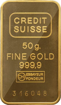 50g Goldbarren Credit Suisse
