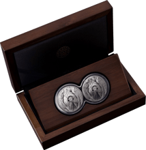 Big Five Silber Elefanten 2 Münzen Set 2019 PP (Auflage: 1.000 | 1. Motiv | im Etui)