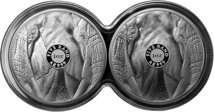 Big Five Silber Elefanten 2 Münzen Set 2019 PP (Auflage: 1.000 | 1. Motiv | im Etui)
