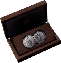 Big Five Silber Löwen 2 Münzen Set 2019 PP (Auflage: 1.000 | 2. Motiv | im Etui)