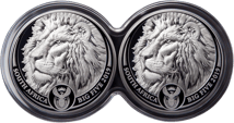 Big Five Silber Löwen 2 Münzen Set 2019 PP (Auflage: 1.000 | 2. Motiv | im Etui)