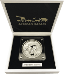 Doppelpack: 1kg Silber African Safari Büffel 2020 PP & AF (Auflage: je 100 Stücke)