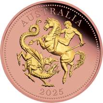 Gold Australian Five Sovereign 2025 (Auflage: 250 | Rosegold | Polierte Platte)