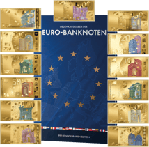 Gold Euro Banknoten Set