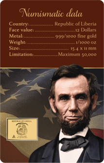 Gold Abraham Lincoln Münze