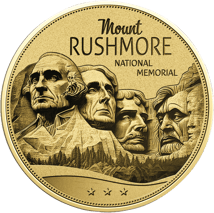 Gold Mount Rushmore Münze (Auflage: 50.000)