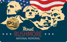 Gold Mount Rushmore Münze