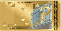 Gold Euro Banknoten Set