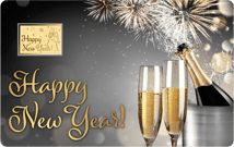 Gold Happy New Year Münze