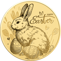 Gold Frohe Ostern Münze (Auflage: 50.000)
