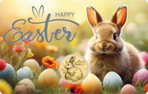 Gold Frohe Ostern Münze (Auflage: 50.000)