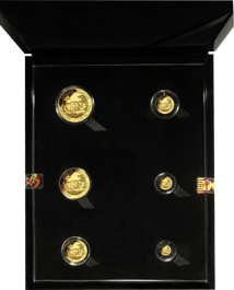 Gold Somalia Elefant First Struck Set 2019 (Auflage: 100 Stück)