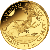 Gold Somalia Elefant Prestige Set 2023 PP (Auflage: 300 | Polierte Platte)