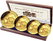 Gold Somalia Elefant Prestige Set PP 2022 (Auflage: 300 | Polierte Platte)