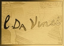 Gold Leonardo Da Vinci Collage Münze