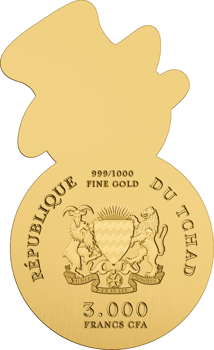 Gold Schneemann Shaped Coin