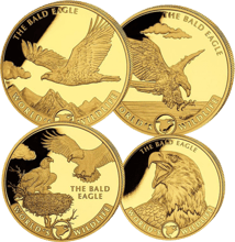 Gold Weisskopfseeadler Set 2021 (Auflage: 300 | Polierte Platte)