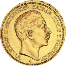 Komplettsatz 24 x 20 Mark Gold Wilhelm II (1890-1913)