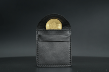 Leder Münztasche Schwarz