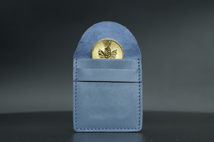 Leder Münztasche Blau