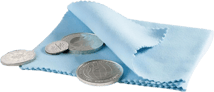 Münzen-Poliertuch (blau)