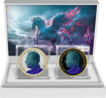 Pegasus Holo Diamond Set (Auflage: 50 | coloriert | teilvergoldet)