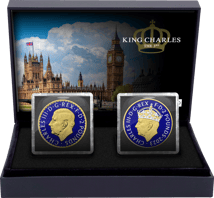 2 x 1 Unze Britannia King Charles III. 2023 Coronation Set (Auflage: 100 | vergoldet | coloriert )