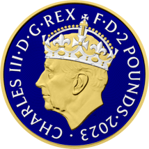 2 x 1 Unze Britannia King Charles III. 2023 Coronation Set (Auflage: 100 | vergoldet | coloriert )