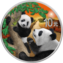 Silber China Panda Tag und Nacht Set 2021 (Auflage: 888 | coloriert)