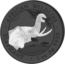 Silber Somalia Elefant Black & White Set 2023 (Auflage: 500 Sets)