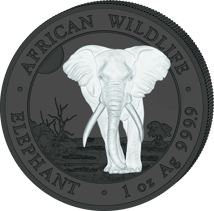 Silber Somalia Elefant Black & White Set 2025 (Auflage: 500 | 2 Münzen)
