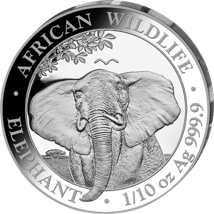 Silber Somalia Elefant First Struck Set 2021 (Auflage: 300 Stück)