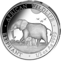 Silber Somalia Elefant First Struck Set 2022 (Auflage: 300 Stück)