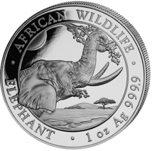 Silber Somalia Elefant First Struck Set 2023 (Auflage: 300 Stück)