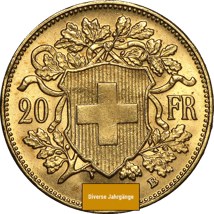 Vreneli Gold 20 Franken (Handverlesen)