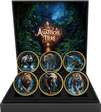 Asiatische Tiere Silber Set 2025 (Auflage: 50 | teilvergoldet)