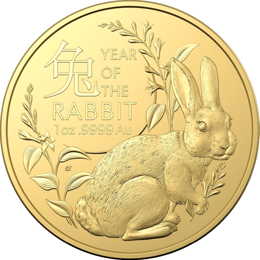 1 Unze Gold Lunar Serie RAM Hase 2023 (Auflage: 5.000 | Royal Australia Mint)