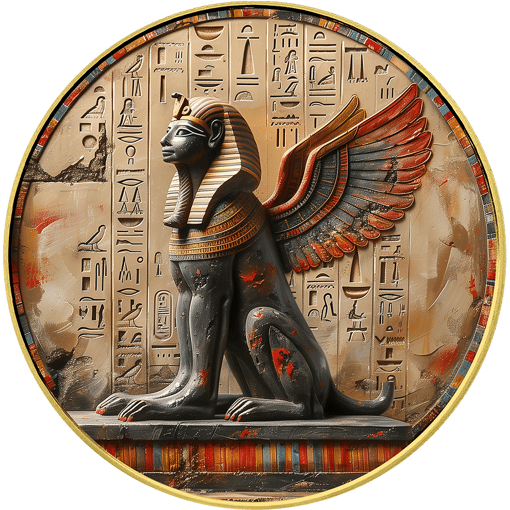 1 Unze Silber Sphinx 2024 (Auflage: 50 | coloriert | teilvergoldet)