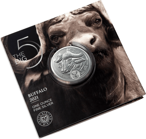 1 Unze Silber Big Five Büffel 2021 (Auflage: 15.000 | 5. Motiv | Blister)