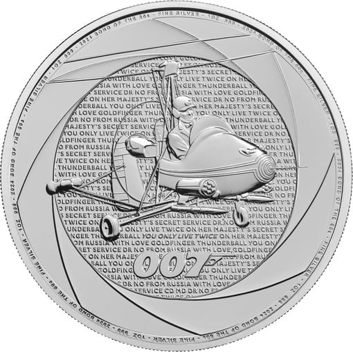 1 Unze Silber James Bond 2024 Six Decades of 007Bond of the 60s