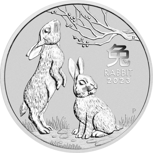 1 Unze Silber Lunar III Hase 2023 (Auflage: 300.000)