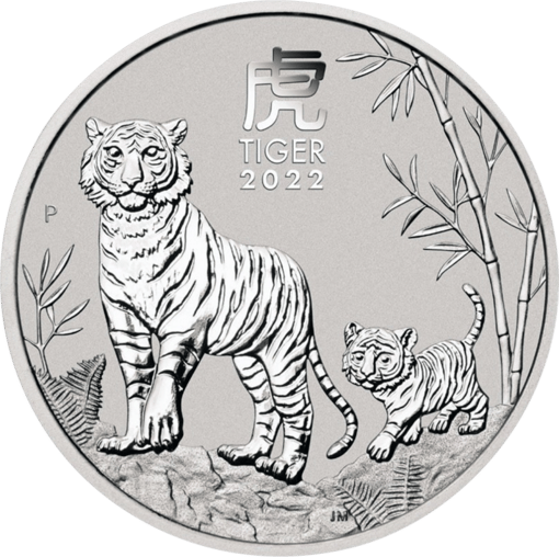 2 Unze Silber Lunar III Tiger 2022