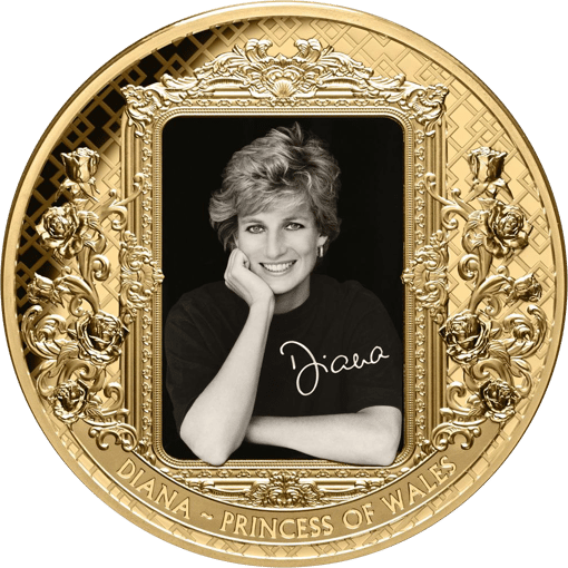 5 Unze Gold Diana Prinzessin von Wales 2022 PP (Auflage: 25 | Polierte Platte | coloriert)