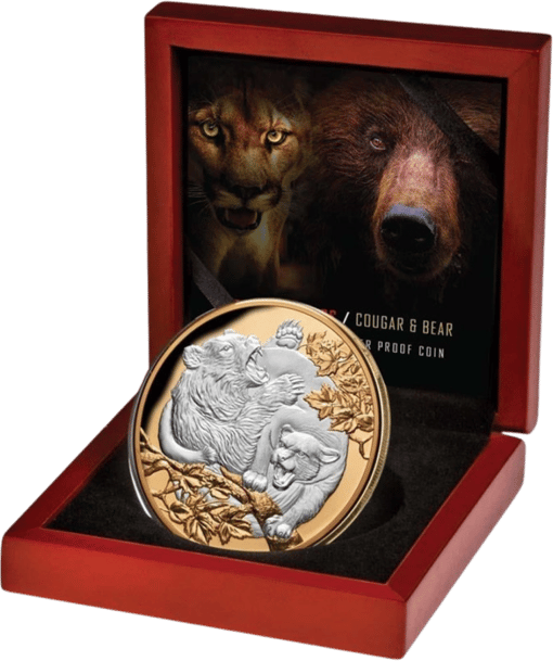 5 Unze Silber Puma und Bär 2022 PP (Auflage: 500 | Polierte Platte | gildet)